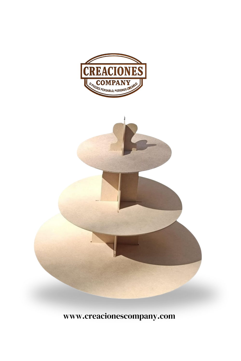 CRE-013 Base para cupcake redonda 3 pisos 56x40