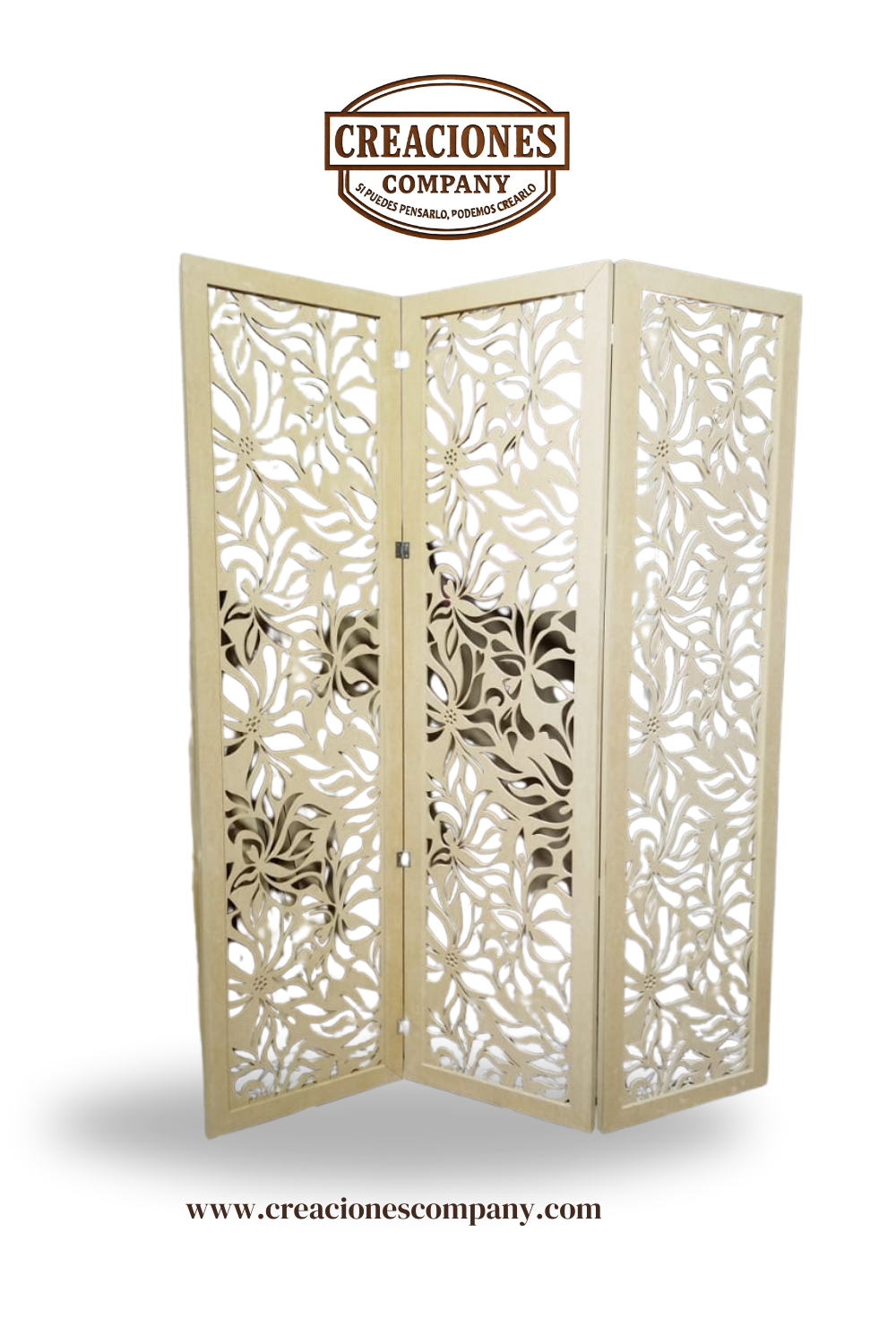 CRE-153 Biombo Decorativo Floral #1 de 1.50x1.90