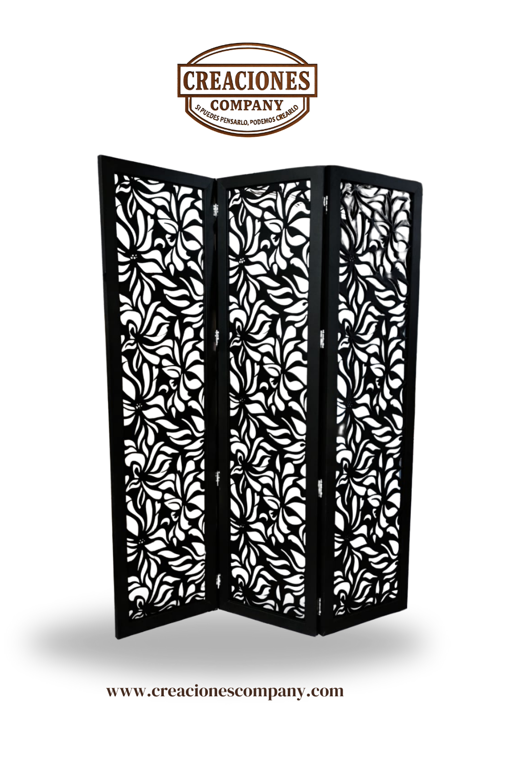 CRE-154 Biombo Decorativo Floral #1 pintado de 1.50x1.90