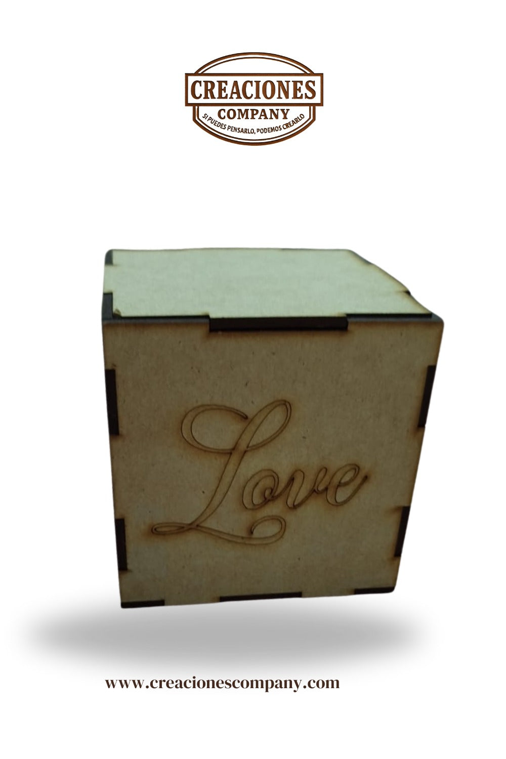 CRE-169 Caja cubo "LOVE" 10X10X10
