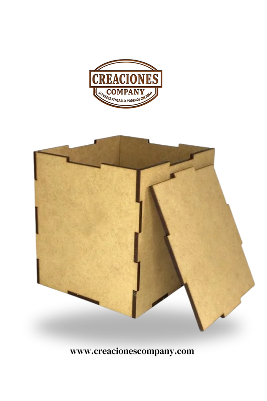 CRE-015 Caja Cubo Madera Mdf  12x12x12