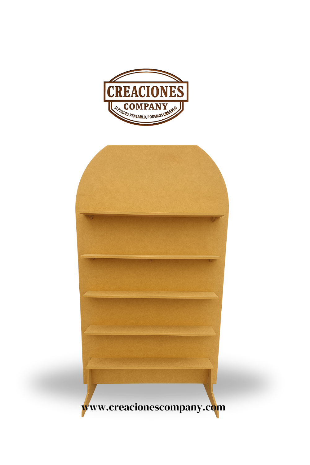 CRE-110 Mampara con entrepaños 2.10X1.20