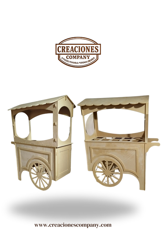 CRE-124 Carrito dulcero fiestas 1.20x1.90x53