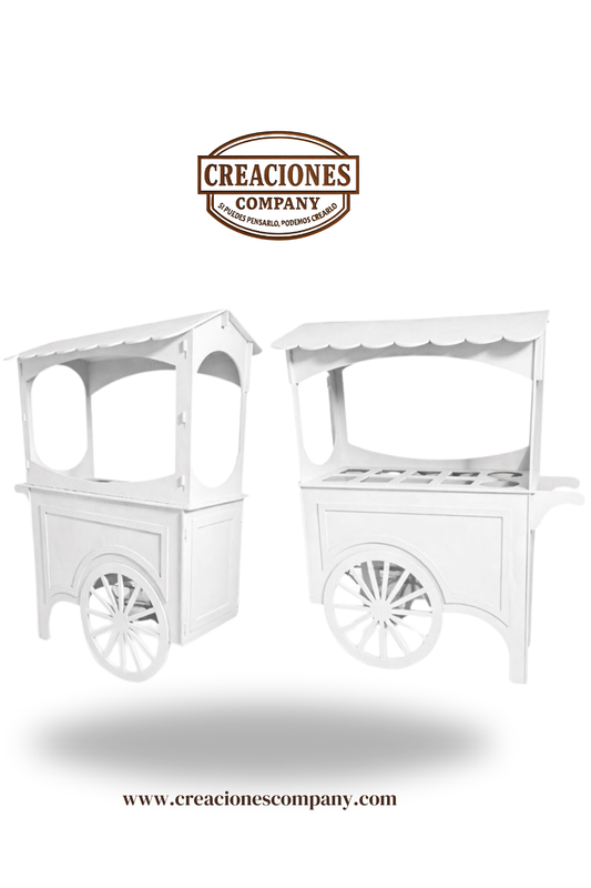 CRE-125 Carrito dulcero fiestas Pintado 1.20x1.90x53
