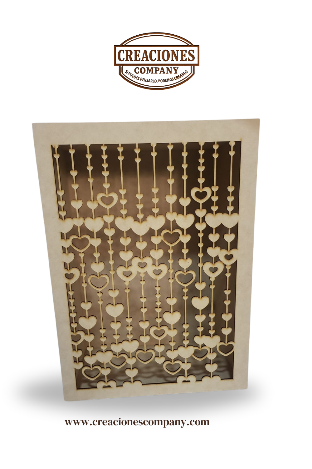 CRE-300 Caja para regalo calada lluvia de corazón 27x37x17