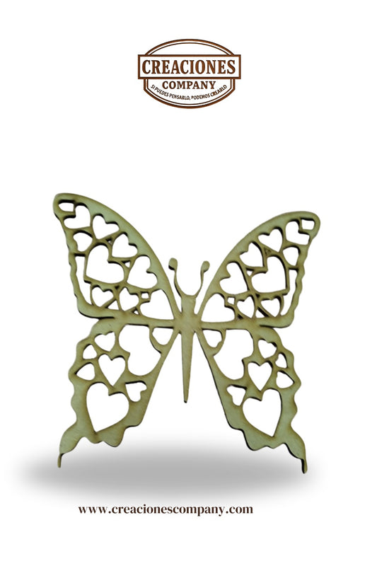 CRE-171 Mariposa Alas de corazón 14.5x14