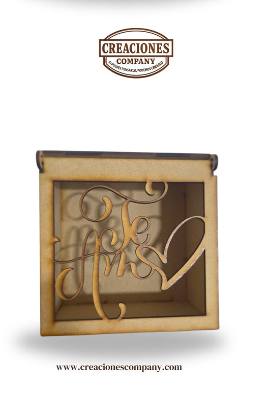 CRE-403 Caja para regalo "Te Amo" 15x15x9
