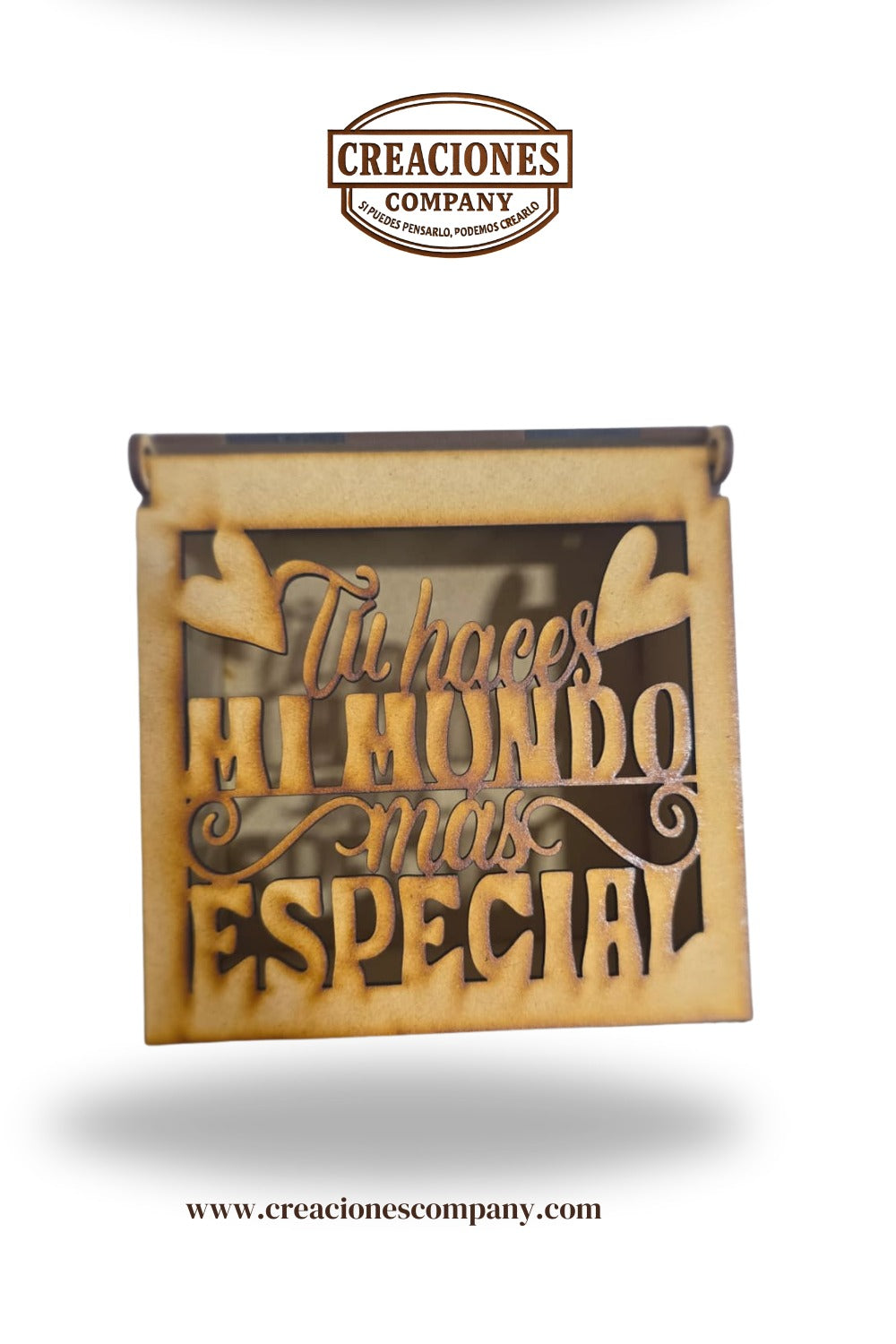 CRE-401 Caja para regalo "Tu haces mi mundo especial" 15x15x9