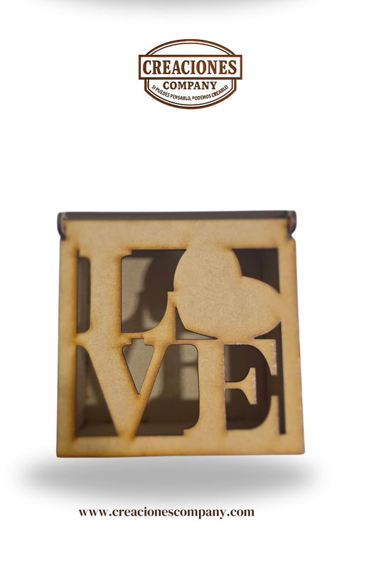 CRE-400 Caja para regalo "LOVE corazon" 15x15x9