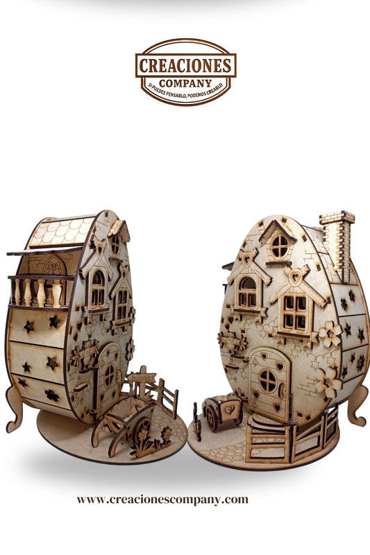 CRE-398 Casa de huevo de pascua 27x21x20